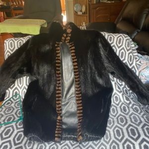 Brisa collection - VINTAGE reversible mink and leather coat